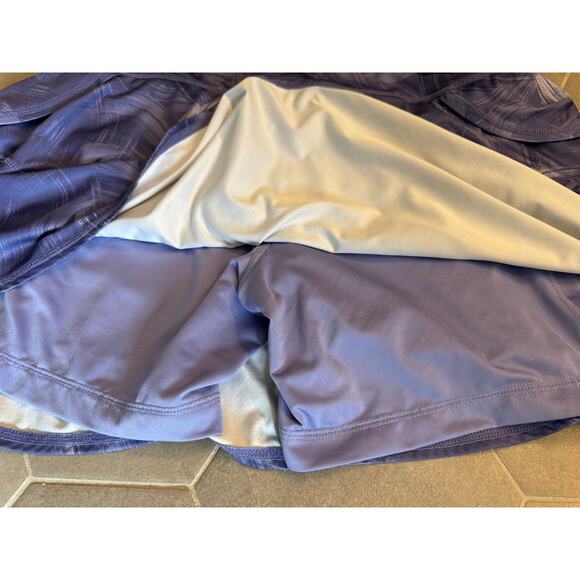 Ideology 1X Skort Purple Abstract Print Tiered Activewear Golf Pickleball - Picture 3 of 4